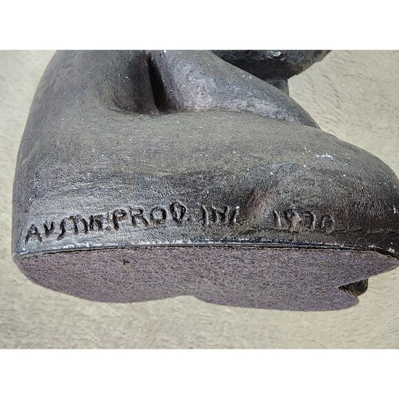 Austin Productions Sculpture 1970 Woman Girl Seated Statue Mid Century Vintage - Picture 10 of 14